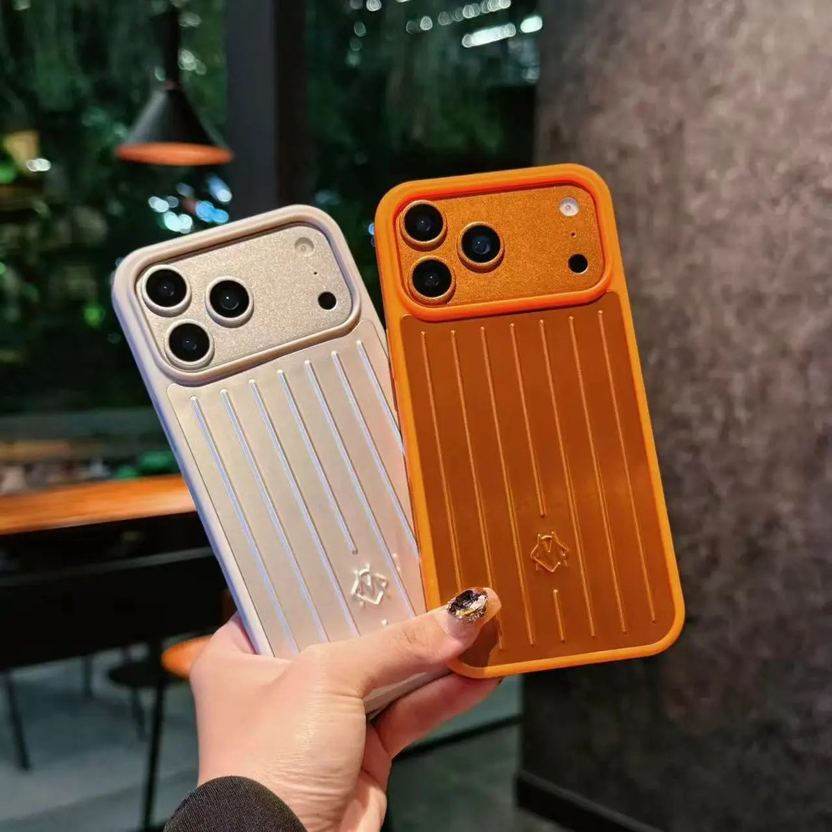 Orange RIMOWA iPhone 17 Pro Max Case | NUVALOVA Orange RIMOWA iPhone 17 Pro Max Case | NUVALOVA