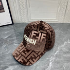 Side view of FENDI FF baseball cap