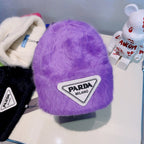 Soft rabbit fur winter hat