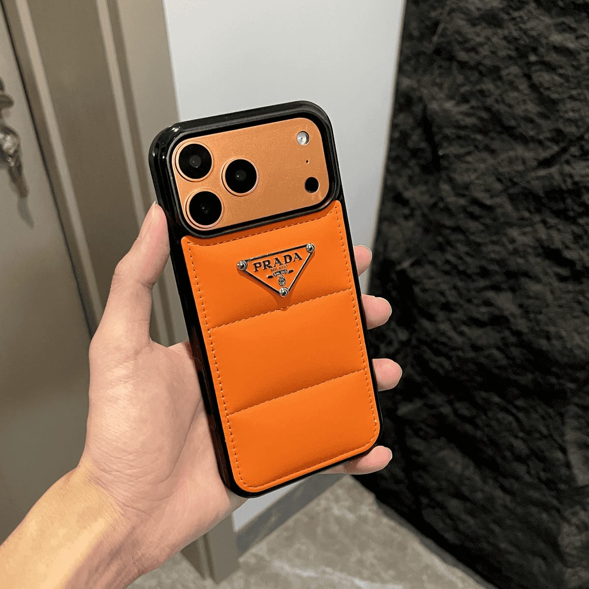 Puffer Prada iPhone 17 Pro Max Case – Luxury Designer Phone Cover