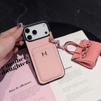 Hermes iPhone 18 Pro Case with AirPods Cover – Luxury Leather Designer Set Black