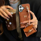 Hermes iPhone 17 Pro Max Case with AirPods Cover – Luxury Leather Designer Set