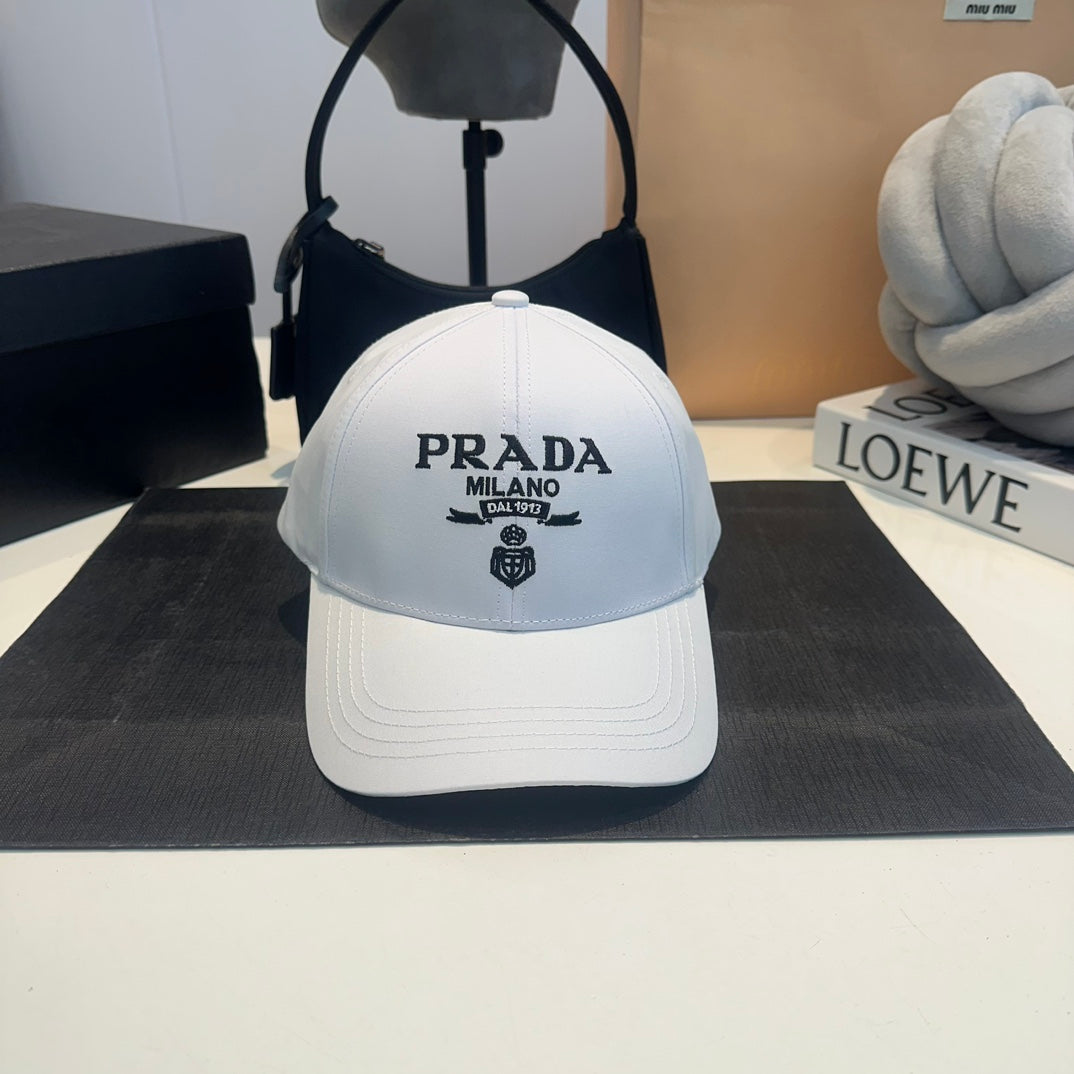 White Prada Re-Nylon cap