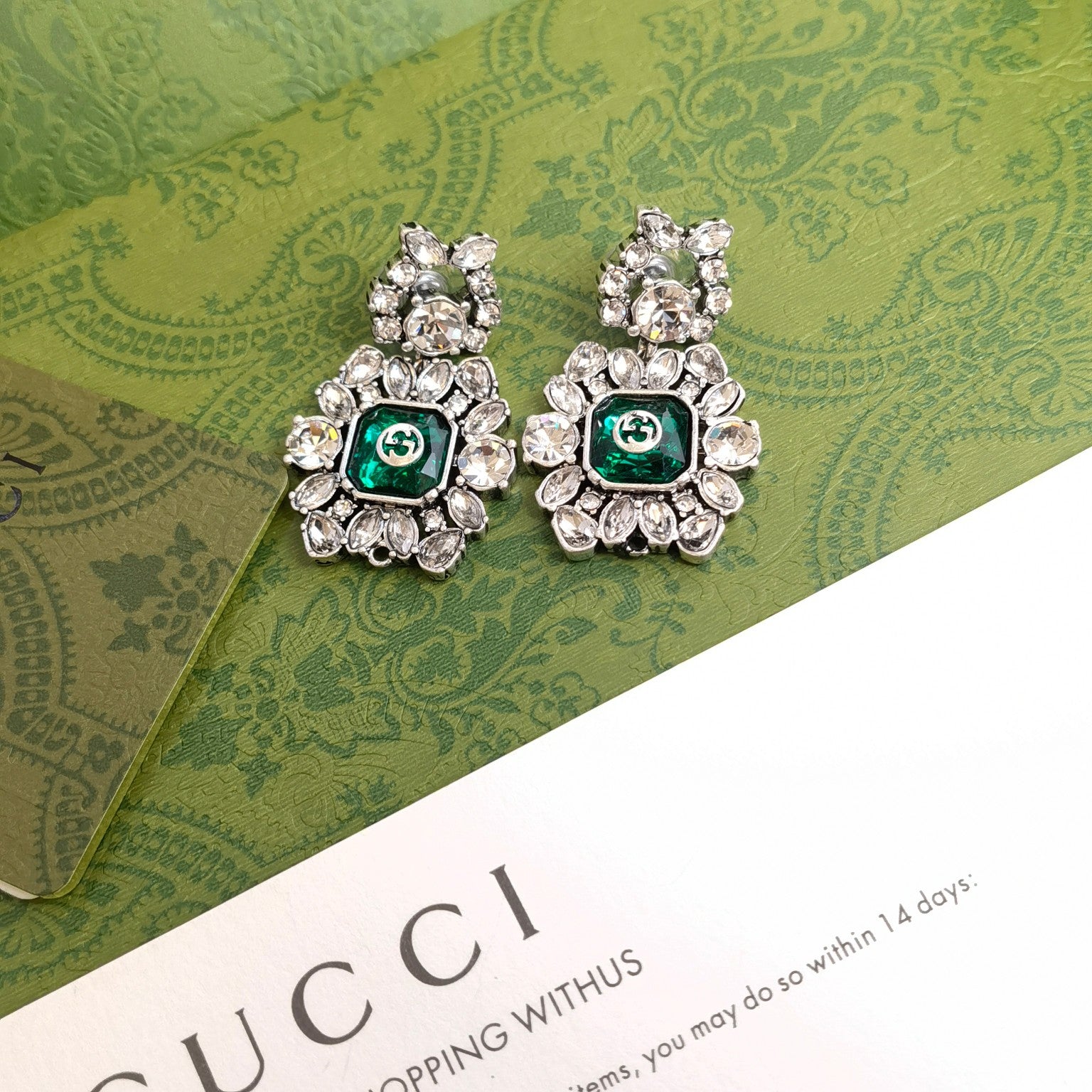 2 Colors Crystal Earrings
