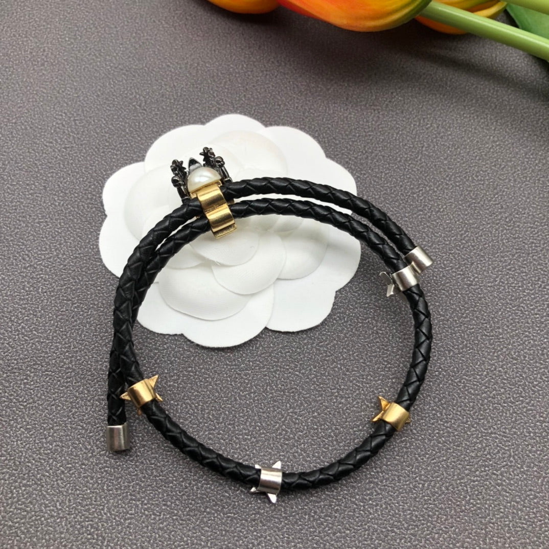 Alexander McQueen Skull Leather Adjustable Bracelet – Luxury Jewelry – product image 8