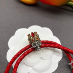 Alexander McQueen Skull Leather Adjustable Bracelet – Luxury Jewelry – product image 12