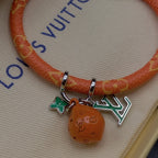 Lucky Orange Leather Bracelet