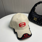 Balenciaga embroidered logo baseball cap black view 1