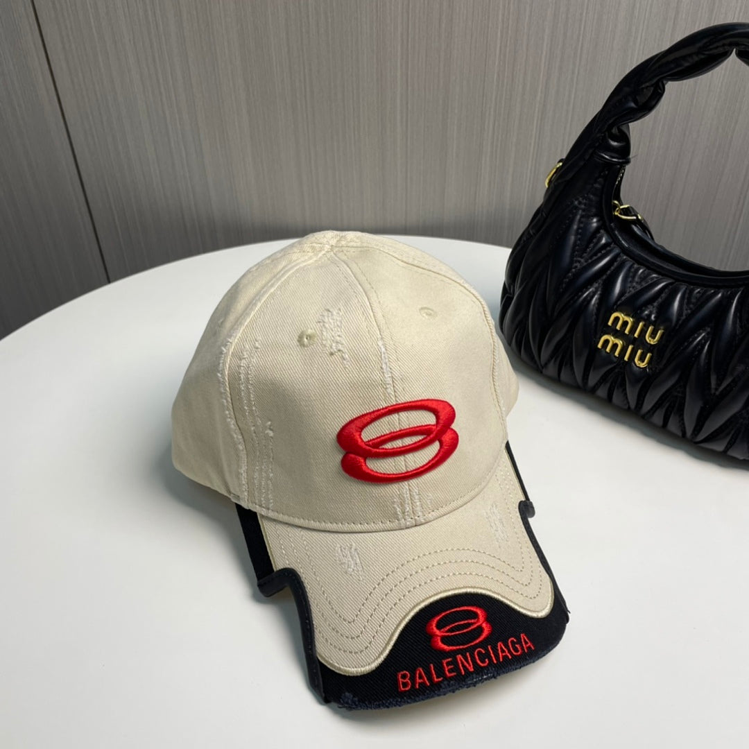 Balenciaga embroidered logo baseball cap black view 1
