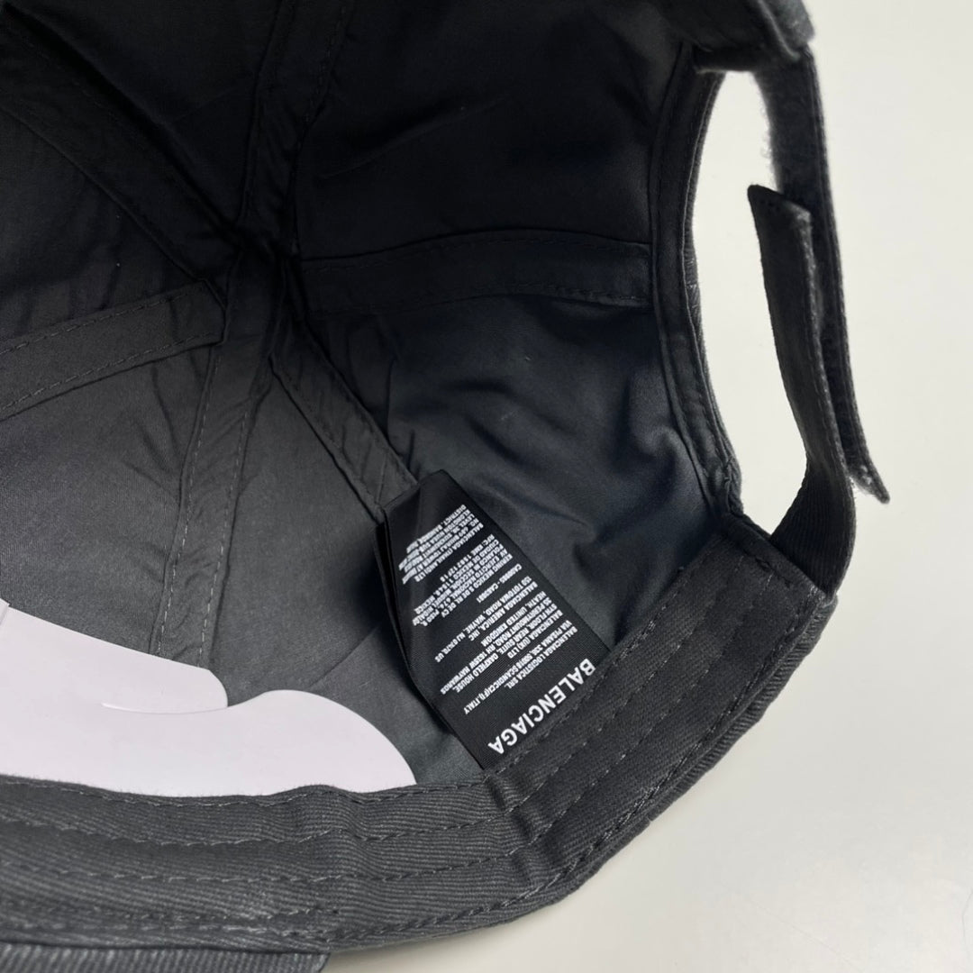 Balenciaga embroidered logo baseball cap black view 6