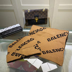 Balenciaga Wool-Cashmere Blend Knitted Letter Jacquard Scarf Hat Set for Women – product image 16