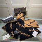 Balenciaga Wool-Cashmere Blend Knitted Letter Jacquard Scarf Hat Set for Women – product image 18