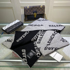 Balenciaga Wool-Cashmere Blend Knitted Letter Jacquard Scarf Hat Set for Women – product image 23