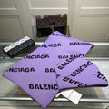 Balenciaga Wool-Cashmere Blend Knitted Letter Jacquard Scarf Hat Set for Women – product image 9