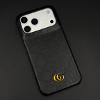 Luxury Gucci iPhone 18 Pro Case | GG Monogram Leather White Brown