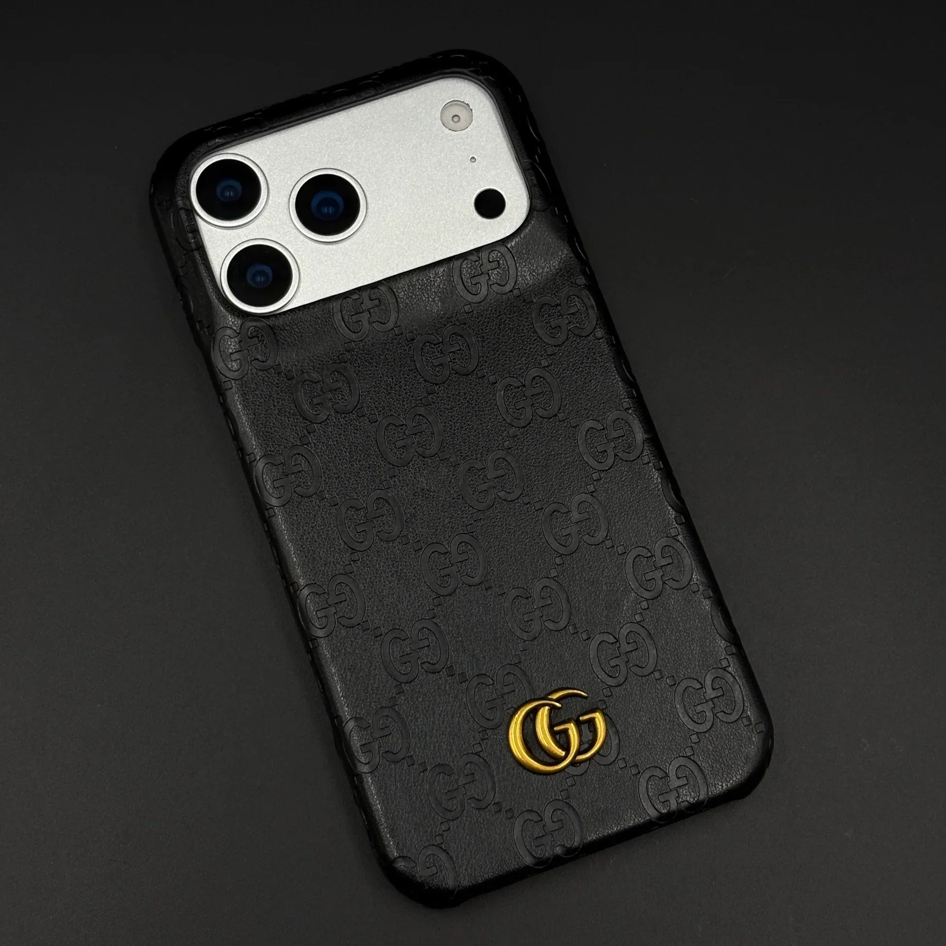Luxury Gucci iPhone 17 Pro Max Case | GG Monogram Leather