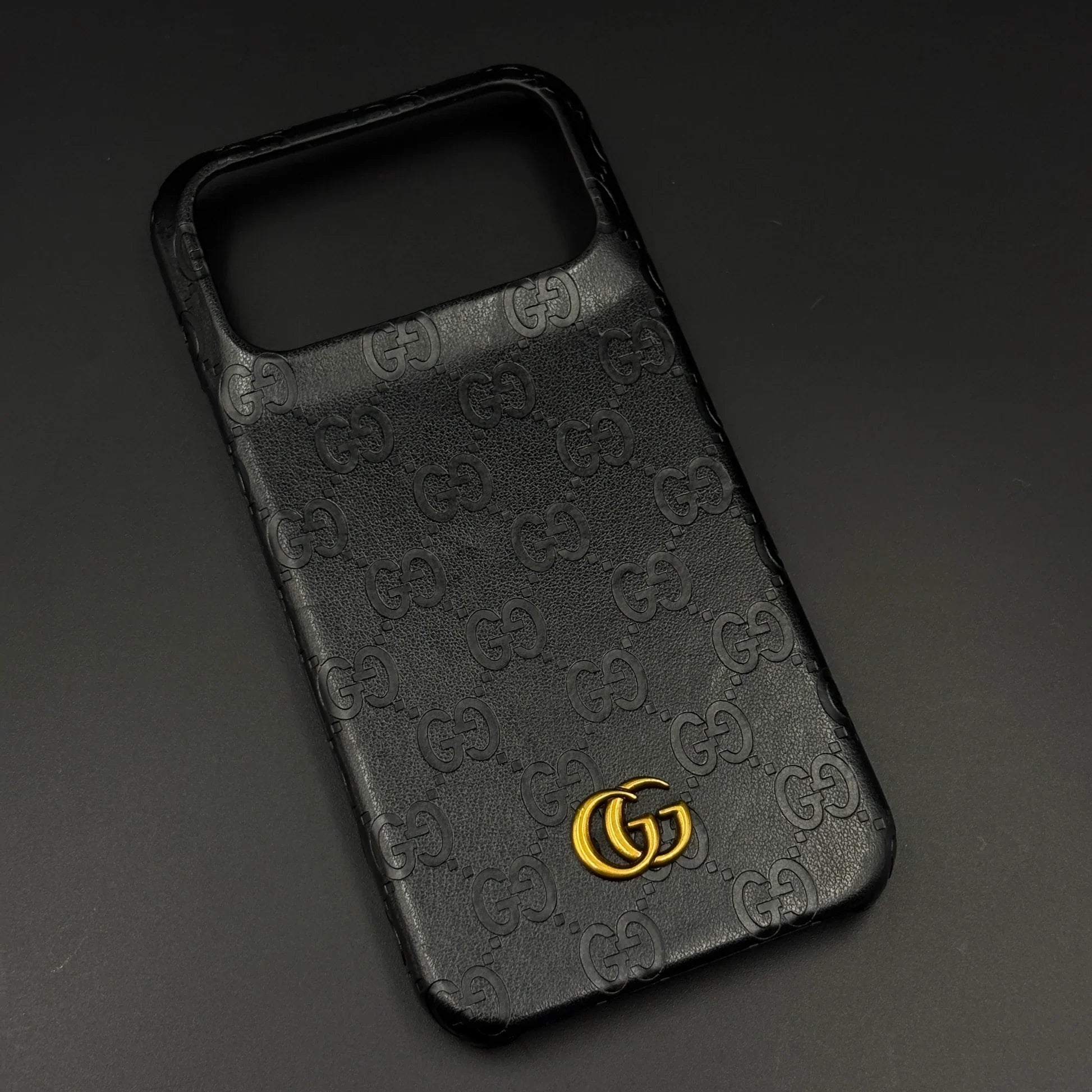 Luxury Gucci iPhone 17 Pro Max Case | GG Monogram Leather White