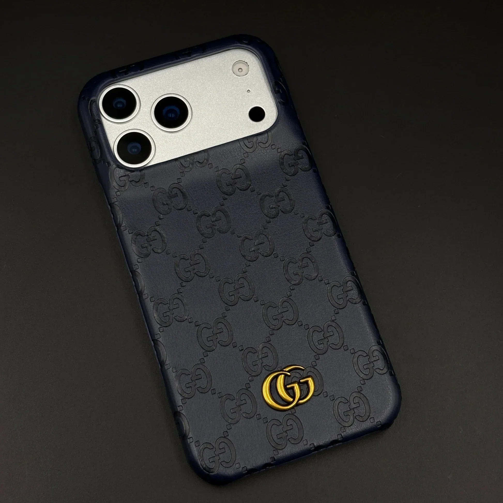 Luxury Gucci iPhone 17 Pro Max Case | GG Monogram Leather