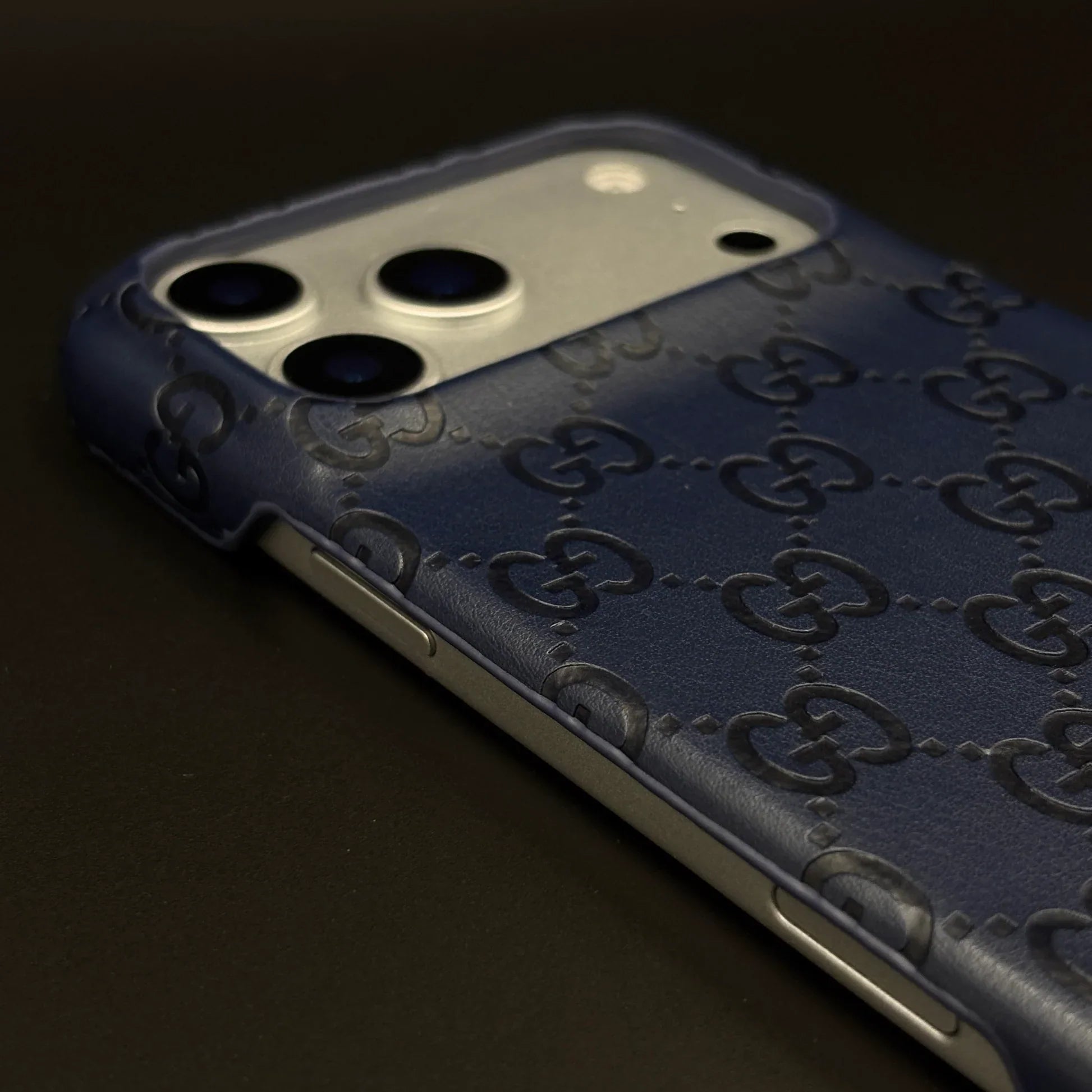 Luxury Gucci iPhone 17 Pro Max Case | GG Monogram Leather