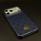 Luxury Gucci iPhone 17 Pro Max Case | GG Monogram Leather White Brown