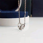 Bulgari Crystal Double Ring Necklace – Luxury Designer Jewelry – product image 2