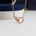 Bulgari Crystal Double Ring Necklace – Luxury Designer Jewelry – product image 5