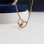Bulgari Crystal Double Ring Necklace – Luxury Designer Jewelry – product image 10