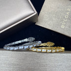 Bulgari Full Crystal Snake Bone Open Bracelet – Luxury Jewelry – product image 12