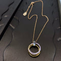 Bulgari Three-Ring Tricolor Pink Crystal Necklace – Luxury Designer Jewelry – product image 1
