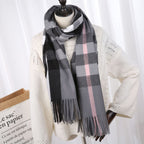 Burberry 2022 New Checked Cashmere Tassel Scarf for Women – product image 13