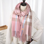 Burberry 2022 New Checked Cashmere Tassel Scarf for Women – product image 3