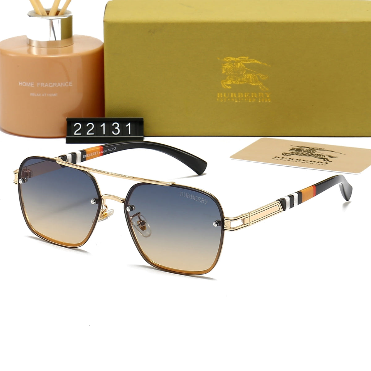 Burberry Aviator B Square Navigator Polarized Sunglasses for Unisex – product image 6