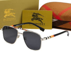 Burberry Aviator Check Double Bridge Square Polarized Sunglasses for Unisex – product image 2