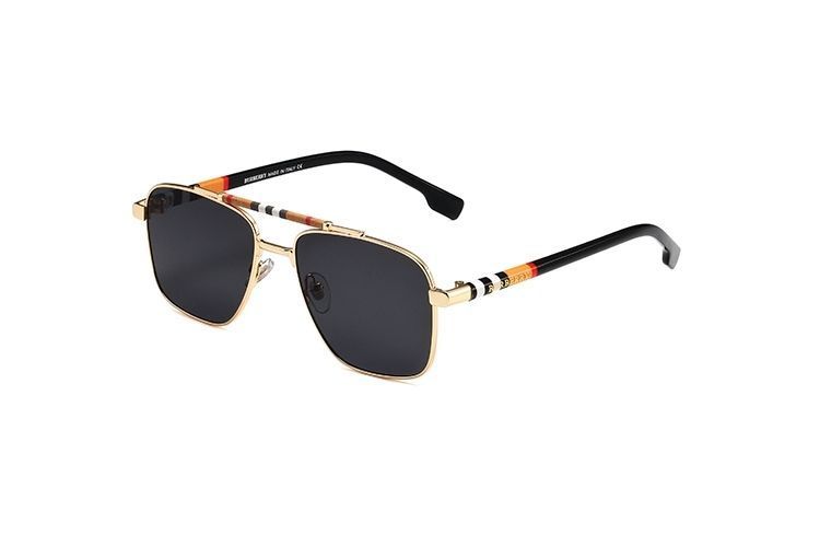 Burberry Aviator Check Double Bridge Square Polarized Sunglasses for Unisex – product image 3