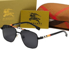 Burberry Aviator Check Double Bridge Square Polarized Sunglasses for Unisex – product image 9