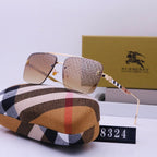 Burberry Check Rimless Square Polarized Sunglasses for Unisex – product image 2