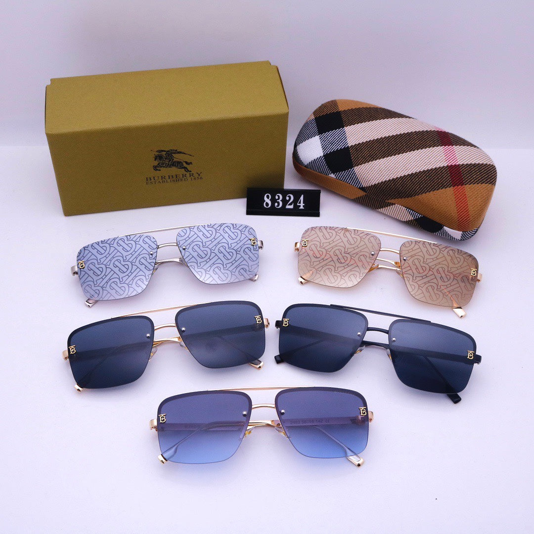 Burberry Check Rimless Square Polarized Sunglasses for Unisex – product image 11