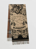 Burberry Classic Check Double-Sided Jacquard Cashmere Scarf for Women – product image 2