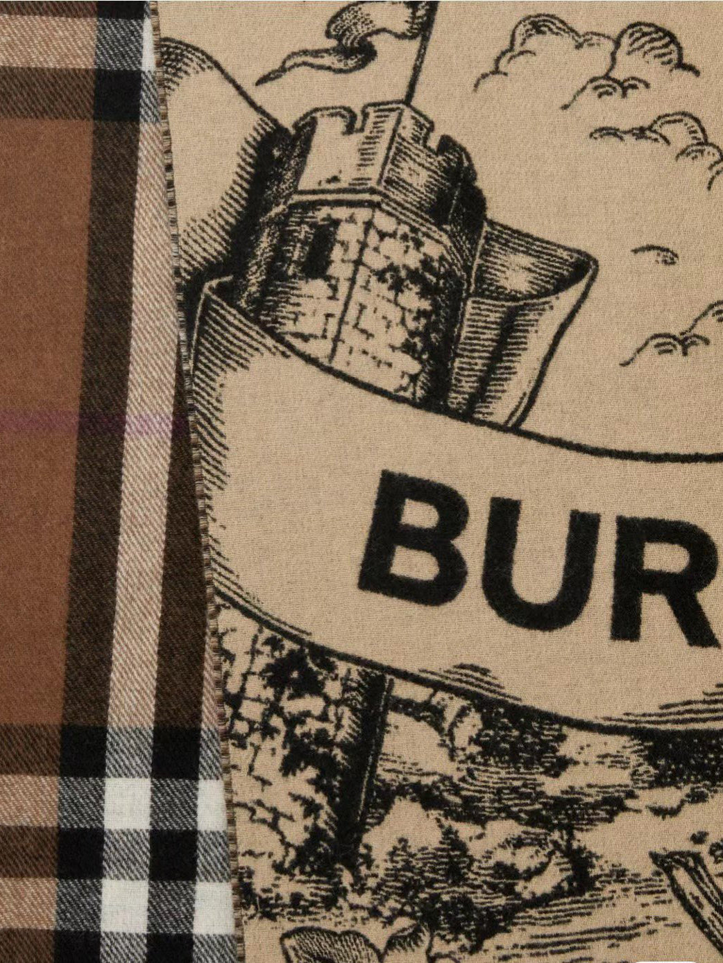 Burberry Classic Check Double-Sided Jacquard Cashmere Scarf for Women – product image 3