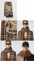Burberry Classic Check Double-Sided Jacquard Cashmere Scarf for Women – product image 4
