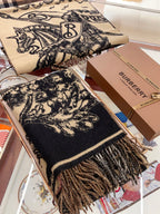 Burberry Classic Check Double-Sided Jacquard Cashmere Scarf for Women – product image 5