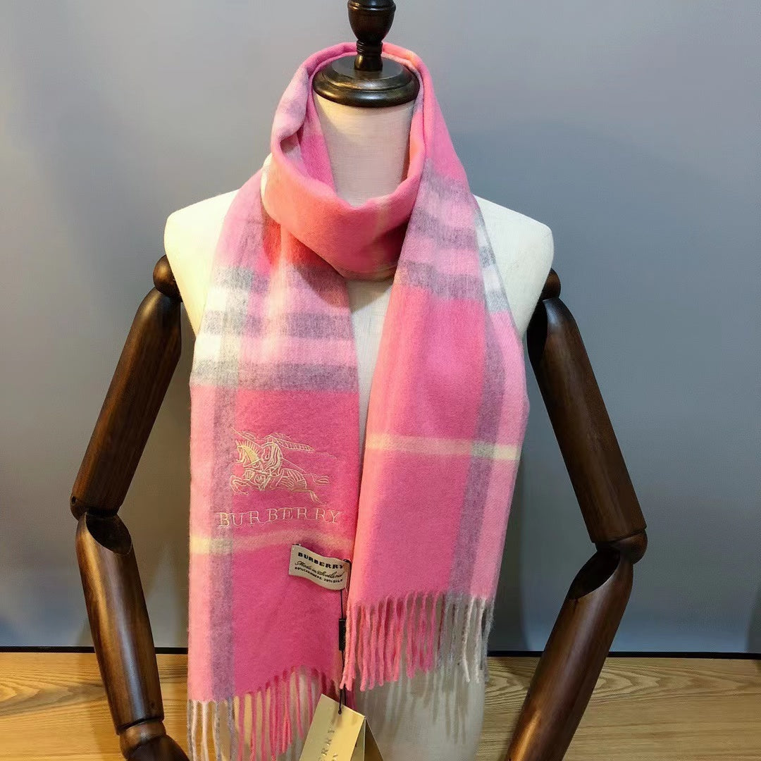 Burberry Classic Check Fringed Cashmere Scarf for Women – product image 11