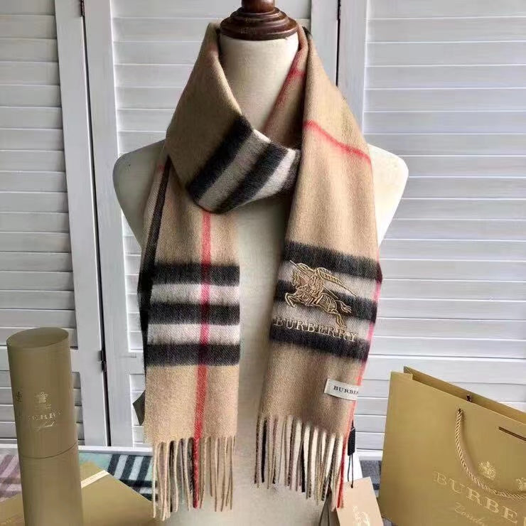 Burberry Classic Check Fringed Cashmere Scarf for Women – product image 2