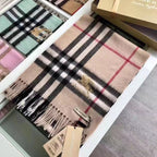 Burberry Classic Check Fringed Cashmere Scarf for Women – product image 41
