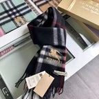 Burberry Classic Check Fringed Cashmere Scarf for Women – product image 54