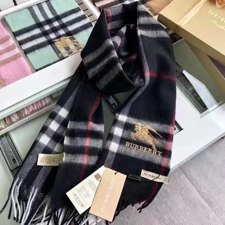 Burberry Classic Check Fringed Cashmere Scarf for Women – product image 55