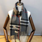 Burberry Classic Check Fringed Cashmere Scarf for Women – product image 6