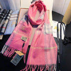 Burberry Classic Check Fringed Cashmere Scarf for Women – product image 60