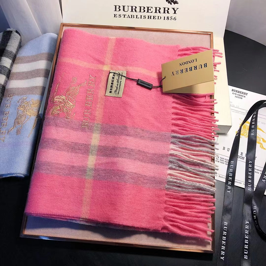 Burberry Classic Check Fringed Cashmere Scarf for Women – product image 62