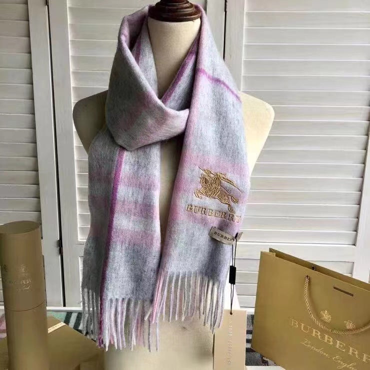 Burberry Classic Check Fringed Cashmere Scarf for Women – product image 8